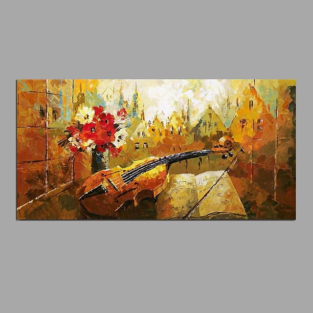  Hang-malované olejomalba Ručně malované - Zátiší Klasické / Moderní Plátno