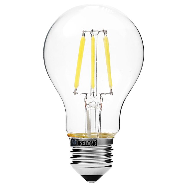  Brelong 1 pc 6 w e27 6led dimmable filamento lâmpadas a60 (a19) ac220vwhite / warm branco