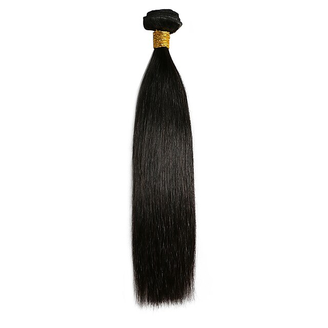  1 Bundle Indiskt hår Klassisk Yaki Äkta hår Human Hår vävar Hårförlängning av äkta hår Människohår förlängningar / 8A