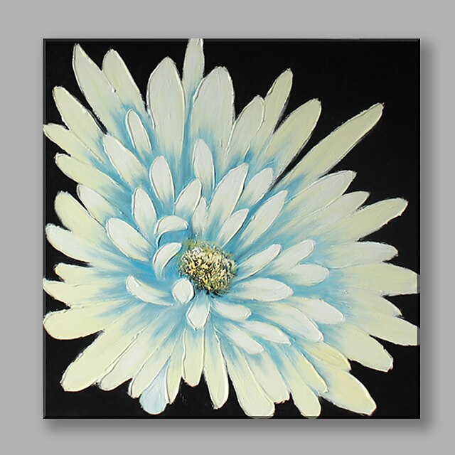  Oil Painting Hand Painted - Floral / Botanical Flower Modern / Contemporary Canvas