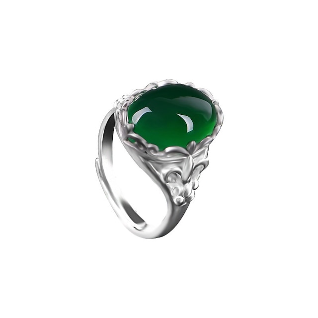  Női Gyűrű Szintetikus smaragd Zöld Smaragd / Ötvözet Ovális Egyedi / Vintage / Divat Esküvő / Évforduló / Születésnap Jelmez ékszerek