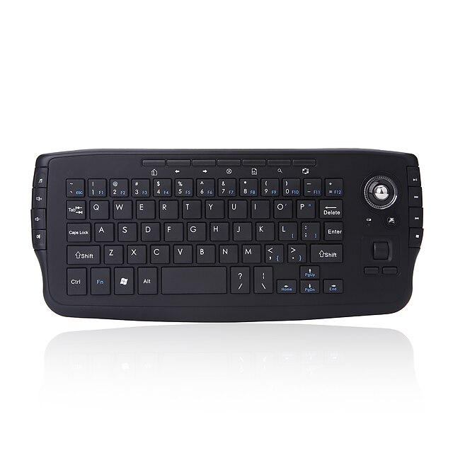  2.4G Mini Wireless Keyboard Multi-media Functional Trackball Air Mouse