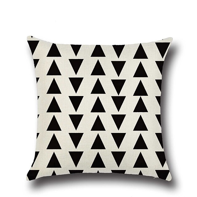  1 szt Cotton / Linen Pokrywa Pillow / Poszewka na poduszkę, Geometryczny wzór / Nowość / Modny Geometrické / Vintage / Na co dzień