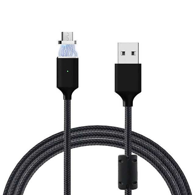  Micro USB 2.0 Kabel <1m / 3ft Pletený / Magnetické Adaptér kabelu USB Pro Samsung / Huawei / LG
