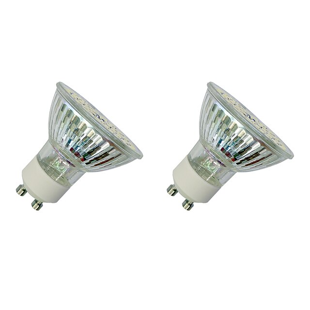  2pcs 3 W Lâmpadas de Foco de LED 280-320 lm GU10 MR16 60 Contas LED SMD 3528 Branco Quente Branco / 2 pçs