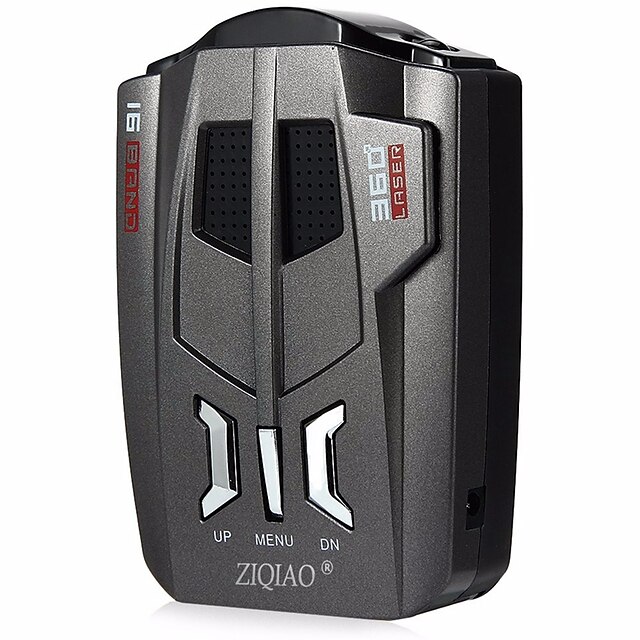  ZIQIAO Vehicle Radar Detector 360 Degrees Car Trucker Speed Detector Voice Alert Warning 16 Band Auto 12 In Put Radar Detector