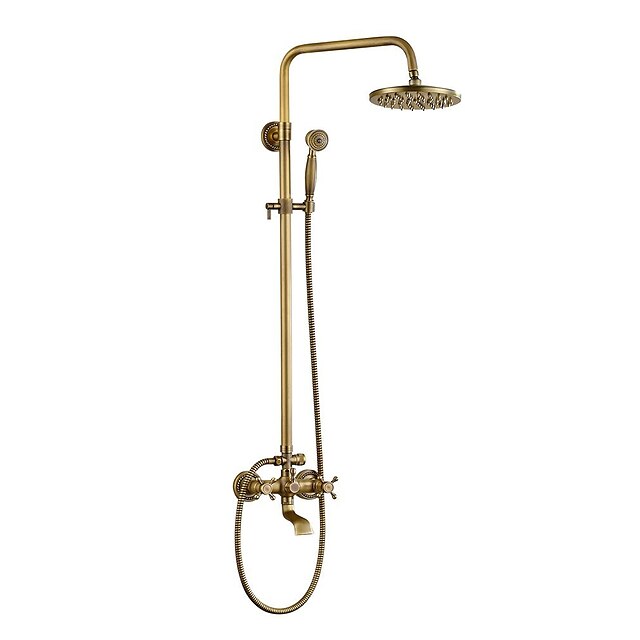  Duschsystem einstellen - Regenfall Duschsystem Keramisches Ventil Bath Shower Mixer Taps / Messing / Zwei Griffe Drei Löcher