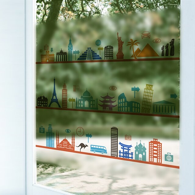  Fenster Film & Aufkleber Dekoration Moderne Art Deco PVC / Vinyl Fenster-Aufkleber