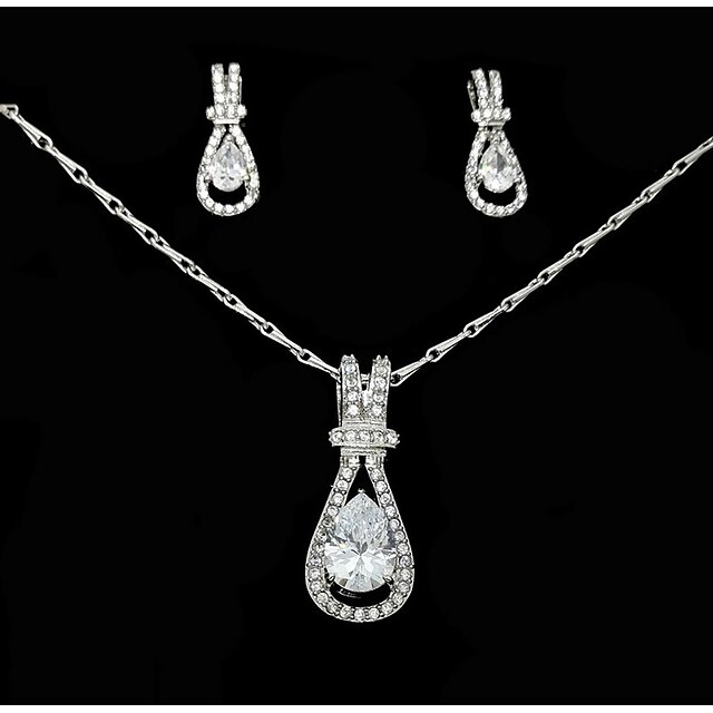  Dámské Sady šperků Přívěšky Kapka Náušnice Šperky Bílá Pro Svatební Párty Výročí Narozeniny