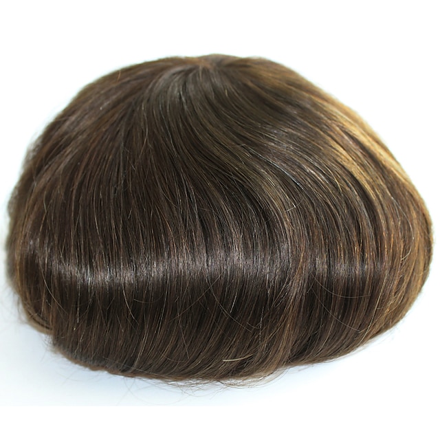  Human Hair Toupees Straight Glueless / Full Lace