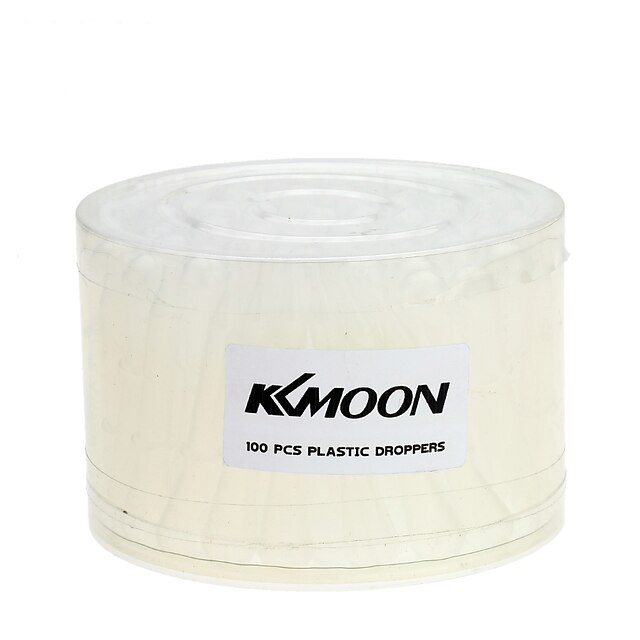 Kkmoon 100pcs airbrush cuentagotas desechables pipetas plásticas oculares para la transferencia de líquidos y pintura de aerógrafo
