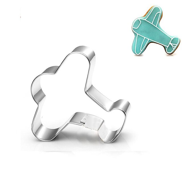  Plane Airplane Shaped Cookies Cutter Stainless Steel Cake Mold Kitchen Baking Tools