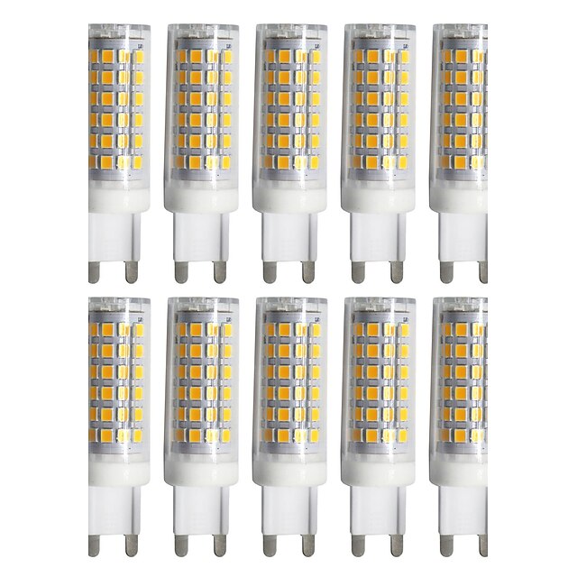  10pcs G9 LED Lamp Bulb 9W 2835 SMD LED Ceramic Spotlight Bulb Cool White Warm White Bulb AC 220-240V