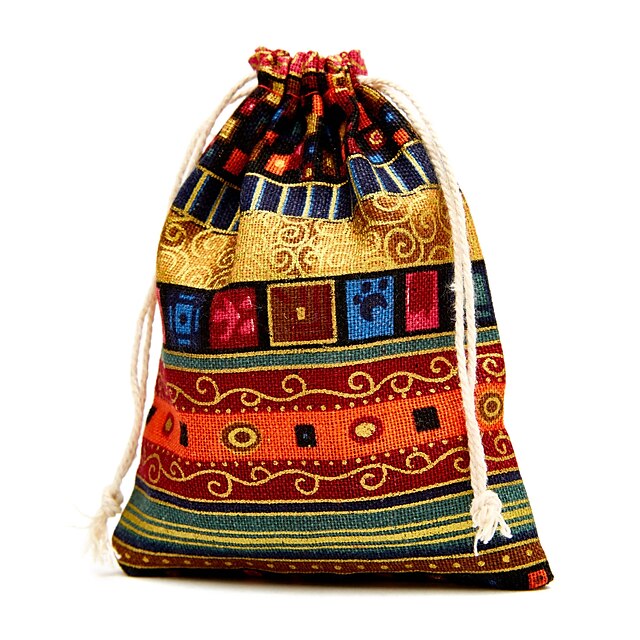  кубический джут пользу держатель с благосклонностью сумки-6 свадебные сувениры