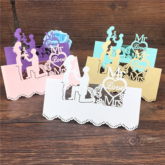  Card Paper Table Number Cards Standing Style 40 pcs
