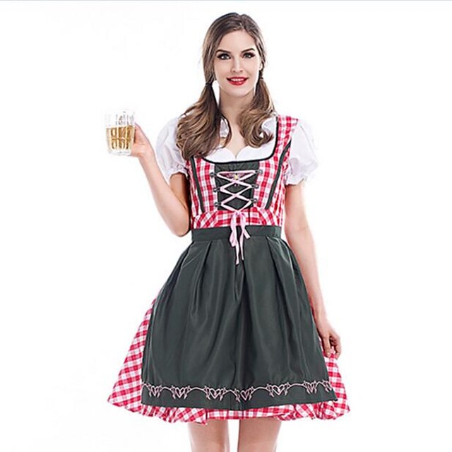  Oktoberfest Dirndl Trachtenkleider Mulheres Vestido Bávaro Ocasiões Especiais