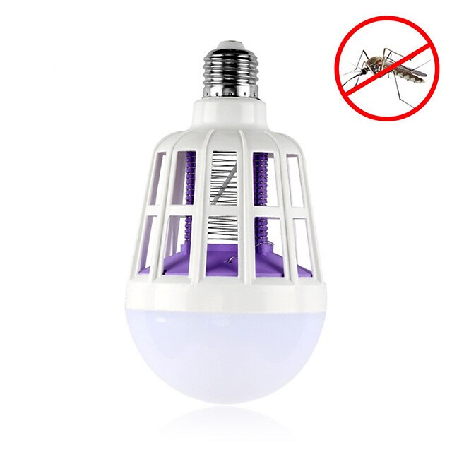  1pc 15 W 600 lm E26 / E27 LED-globepærer 24 LED perler SMD 2835 Insekter Mygg Fly Killer Hvit 220-240 V / CE