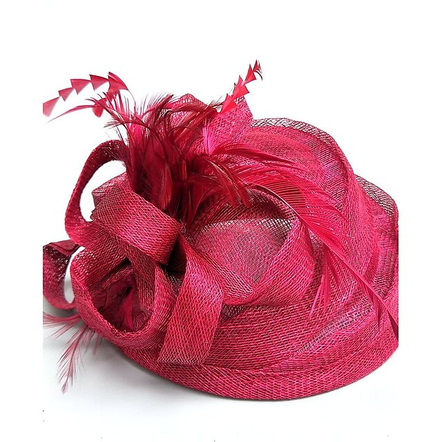  Linho Capacete-Casamento Ocasião Especial Fascinador Chapéus Véus de Rede 1 Peça