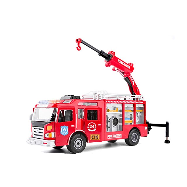  KDW Farm Vehicle Fire Engine Vehicle Toy Truck Construction Vehicle Toy Car Pull Back Vehicle Car Fire Engine Unisex Boys' Girls' Kid's Car Toys