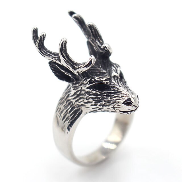  Men's Ring Jewelry Animal Design Stainless Steel Animal Jewelry Christmas Gifts Special Occasion Anniversary Thank You Gift Daily Casual