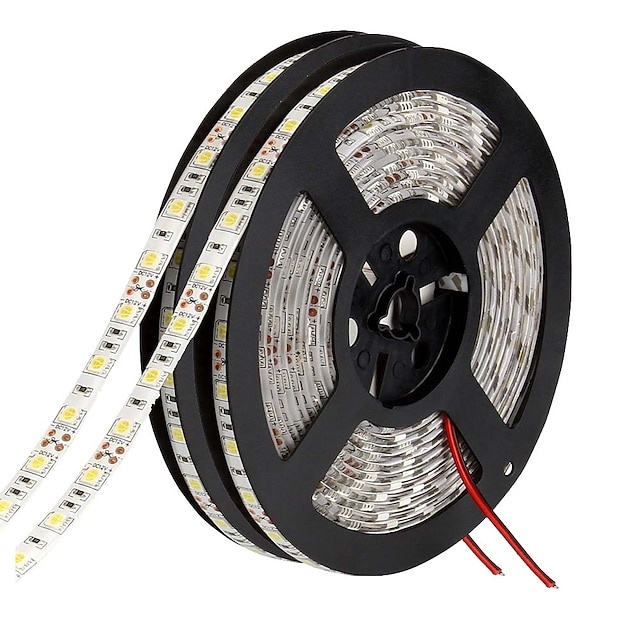  10m 32.8ft LED Strip Light Waterproof Backlight Holiday Party Decor SMD5050  600leds Warm White Red Yellow Blue Green DC 12V