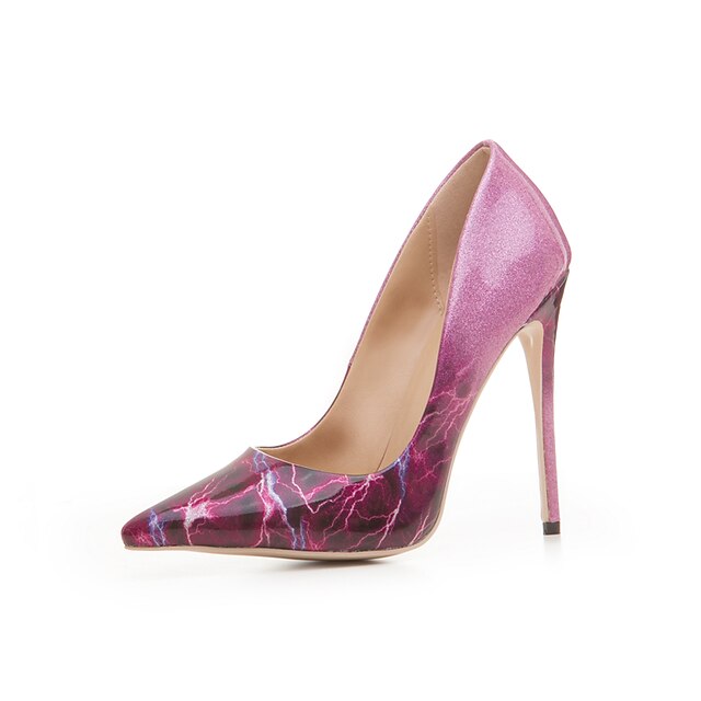  Women's Heels Spring / Summer Stiletto Heel Pointed Toe Basic Pump Dress Party & Evening Leatherette Purple