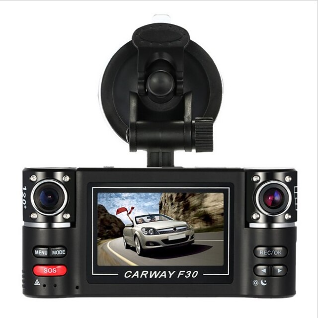  F30S HD 1280 x 720 Car DVR 120 Degree Wide Angle 2.7 inch Dash Cam with Car Recorder