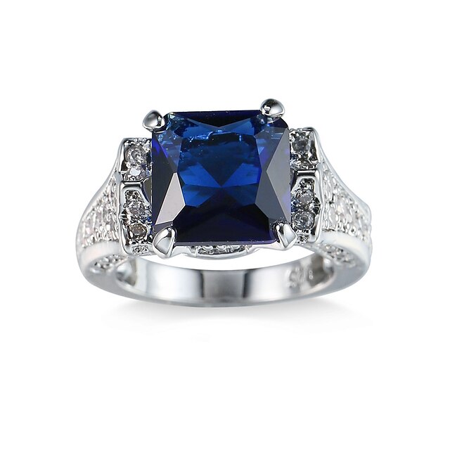  Ring Cubic Zirconia Blue Zircon Alloy Unique Design Fashion Euramerican 6 7 8 9 10 / Women's