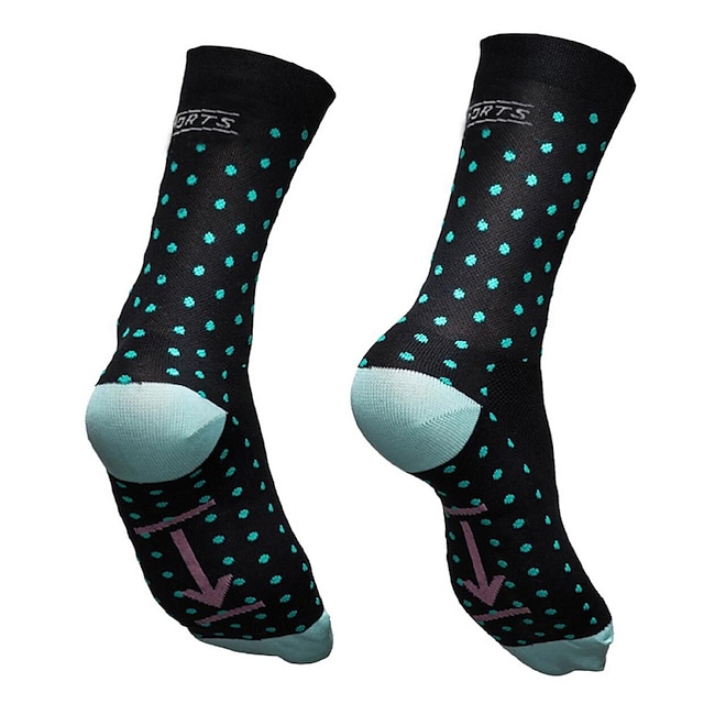  Compression Socks Athletic Sports Socks Cycling Socks Men's Women's Running Camping / Hiking Badminton Bike / Cycling 1 Pair Winter Nylon Spandex Light Yellow Black / Pink Black / Blue L-XL