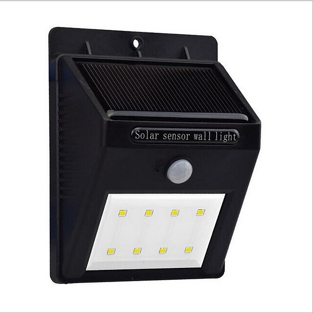  1pc 0.5 W Solar-Wandleuchte Solar / Bewegungserkennungsmonitor Kühles Weiß 12 V Außenbeleuchtung / Hof LED-Perlen