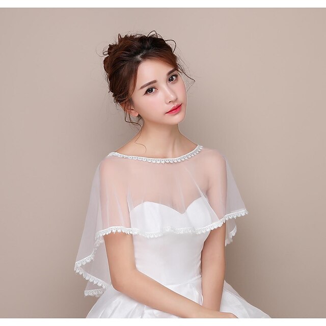  Capelets Lace / Tulle Wedding / Birthday Party Women's Wrap With