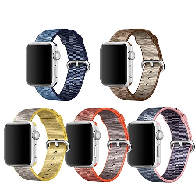  smart klockband för apple iwatch 1 st klassiskt spänne nylon ersättningsarmband för apple watch serie 7 /se / 6/5/4/3/2/1 40mm 44mm 38/40/41mm 42/44/45mm
