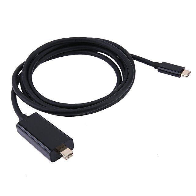  Mini DisplayPort Adapter Cable, Mini DisplayPort to USB 3.1 Type C Adapter Cable Male - Male 4K*2K 1.8m(6Ft)