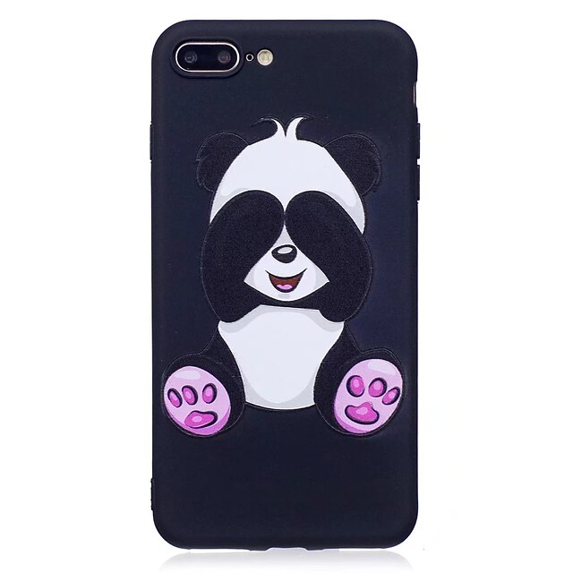  Hülle Für Apple iPhone 7 Plus / iPhone 7 / iPhone 6s Plus Geprägt / Muster Rückseite Tier / Panda Weich TPU