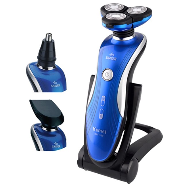  KM-1150 3 In1 Washable Rechargeable Electric Shaver Triple Blade Electric Shaving Razors for Men
