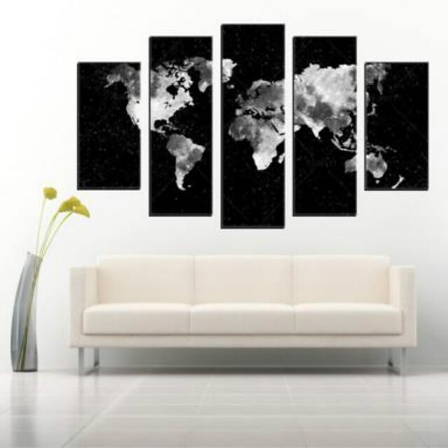  Rolled Canvas Prints Abstract Modern, Five Panels Horizontal Print Wall Decor Home Decoration