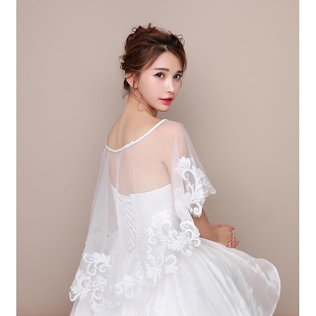  Capelets Lace / Tulle Wedding / Party / Evening / Birthday Party Women's Wrap With