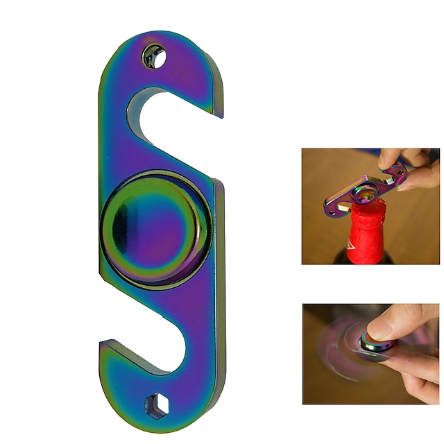  Regenbogen Hand Spinner Spielzeug mit Flaschenöffner Kreisel Stress Relief Spitze Spielzeug sparsam