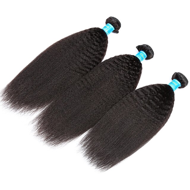  3 csomag Burmai haj Göndör egyenes Szűz haj Az emberi haj sző 8-14 hüvelyk Emberi haj sző Hot eladó Human Hair Extensions / 10A