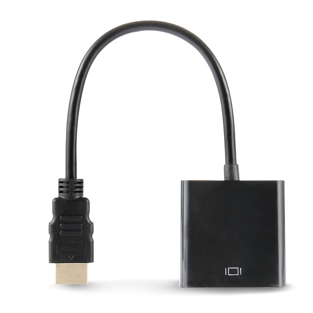  1080p HDMI мужчина к VGA женский видео конвертер адаптер кабель для HDTV PC DVD черной