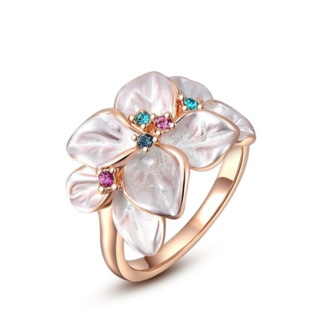  Women's Statement Ring Alloy Fashion Ring Jewelry Rose Gold For Wedding Office & Career One Size