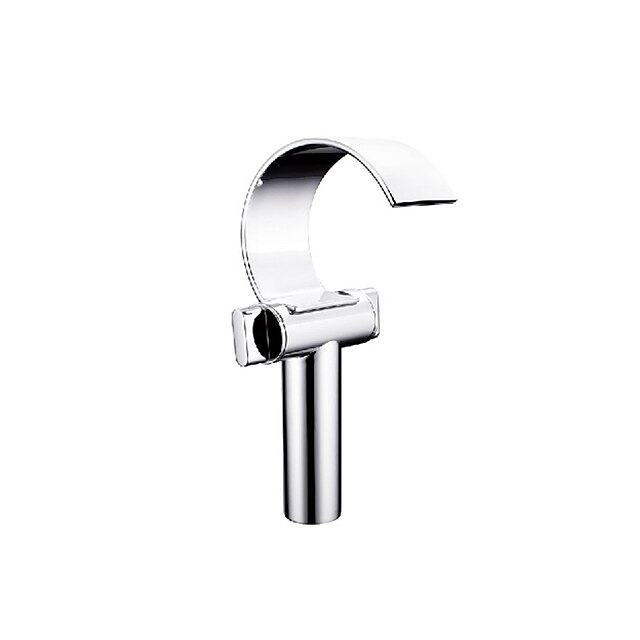  Bathroom Sink Faucet - Waterfall Chrome Centerset Two Handles One HoleBath Taps / Brass