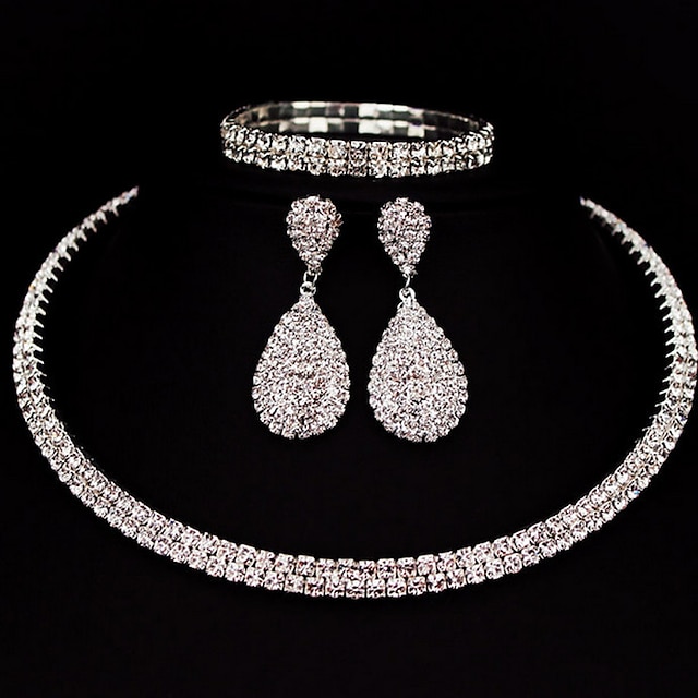  Pentru femei Seturi de bijuterii Clasic De Bază cercei Bijuterii Argintiu Pentru Cadouri de Crăciun Nuntă Petrecere Ocazie specială Aniversare Zi de Naștere / Logodnă / aleasă a inimii