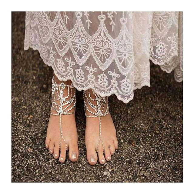  Barefoot Sandals Fashion Women's Body Jewelry For Daily Casual Pearl Imitation Pearl Rhinestone Alloy Drop Gold Silver 1pc