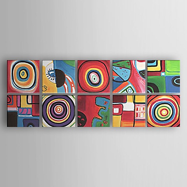  Peinture à l'huile Hang-peint Peint à la main Format Horizontal Abstrait Abstrait Moderne contemporain Inclure cadre intérieur