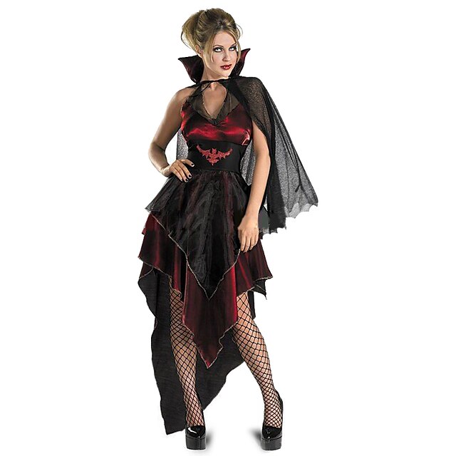  Vampiros Disfrace de Cosplay Ropa de Fiesta Mujer Navidad Halloween Carnaval Festival / Celebración Disfraces de Halloween Accesorios Rojo / negro Cosecha