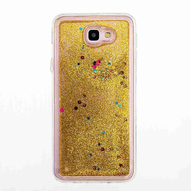  Capinha Para Samsung Galaxy J7 Prime / J5 Prime Liquido Flutuante Capa traseira Glitter Brilhante Macia TPU para J7 Prime / J7 (2016) / J5 Prime