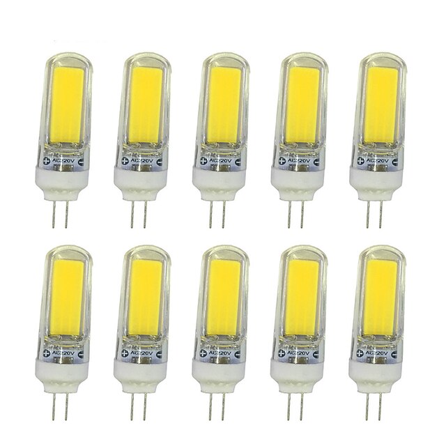  10 stuks 4 W 2-pins LED-lampen 210 lm T LED-kralen COB Warm wit Wit 220-240 V
