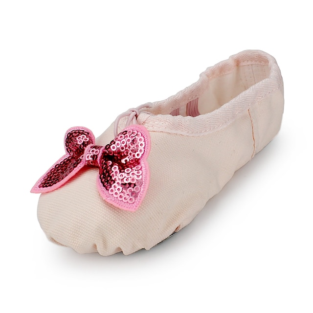  Dames Ballet Canvas Platte schoenen Voor Binnen Strik(ken) Platte hak Fuchsia Rood Groen Blauw Roze Niet aanpasbaar