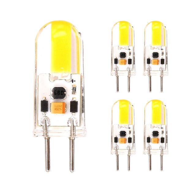  5pcs 2W 350lm LED Bi-Pin lamput T 1 LED-helmet COB Lämmin valkoinen Kylmä valkoinen 220-240V